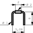 LB 02 G Jumper Link, 5.08mm Gold-Plated Copper