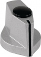 499.60 Aluminium pointer knob with line aluminium 19.5 mm