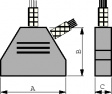 DCEM09 D-Sub metallized hood Poles 9