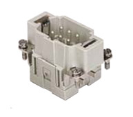 CSEM 06, CSE, 6 poles + earth, male insert, with male contacts, silver plated, ILME