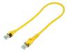 09488447745005 Patch cord; S/FTP; 6a; многопров; Cu; PUR; желтый; 0,5м; 27AWG