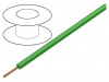 125-014 Провод; многопров; Cu; 1x0,25мм2; ПВХ; зеленый; 100В; -10?85°C; 10м
