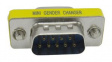 RND 205-00933 Mini D-Sub Gender Changer, 9-Pin Socket to 9-Pin Plug, Silver