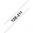 TZE-211 Label Tape 6 mm Black on White 8 m