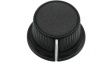 RND 210-00304 Plastic Round Knob, black, 6.0 mm H Shaft