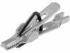 AGF1, Crocodile clip; Grip capac: max.1.6mm; Plating: silver plated, Hirschmann