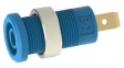 RND 350-00060 Banana Socket  diam.4mm Blue 36A Faston Terminal, 4.8 x 0.8 mm