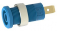 RND 350-00060 Banana Socket  diam.4mm Blue 36A Faston Terminal, 4.8 x 0.8 mm