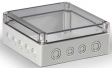 SPCK181808T Cubo S 175 x 175 x 75 мм, 50 мм основание, Pg выбивные отверстие, прозрачная кры