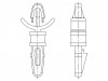 8G813V40854 Дистанц PCB; полиамид 66; Дл: 6,4мм; защелка / защелка; UL94V-2