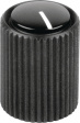 531.43 Алюминиевая поворотная ручка черный 12 mm