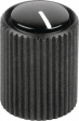 531.43 Aluminium rotary knob black 12 mm