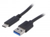AK-USB-24 Кабель; USB 3.0; вилка USB A,вилка USB C; никелированные; 0,5м