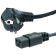 PB-410-07-S Mains cable PE contact 90deg-Plug C19-Socket 2 m