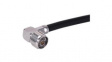 16 N-50-7-77/133 NE RF Connector, N-Type, Brass, Plug, Right Angle, 50Ohm, Solder Terminal, Crimp Terminal
