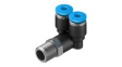 QSYL-1/8-4 Push-In Y-Fitting, 41.2mm, Compressed Air, QS