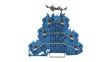 2202-3234 Terminal Block, N/N/N, Cage Clamp, 6 Poles, 500V, 22A, 1 ... 2.5mm², Blue