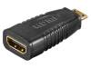 68841, Адаптер; гнездо HDMI, вилка mini HDMI; Цвет: черный, Goobay