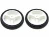POLOLU WHEEL 32X7MM PAIR – WHITE, Колесо; Диам.вала:3мм; Ось: D-образный профиль; белый; резина, POLOLU
