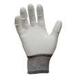 RND 600-00110 ESD PU Palm Gloves Size%3DS White Nylon/Polyurethane