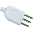 80.020 Mains plug straight white IT Прямой штекер белый IT