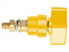 POL 102 L / GE, Зажим лабораторный; желтый; 1кВDC; 100А; Контакты: латунь; 81мм, Schutzinger