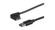 USB3AU50CMLS Charging Cable Left Angle USB-A Plug - USB Micro-B Plug 500mm USB 3.0 Black