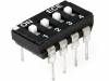 NDI-04H-V Переключатель: DIP-SWITCH; Кол-во секций:4; ON-OFF; 0,1A/24ВDC