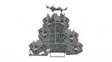 2202-3238 Terminal Block, L, Cage Clamp, 6 Poles, 500V, 24A, 1 ... 2.5mm², Grey