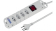 20 201254 S Outlet Strip, 4xJ (T13), 5 m