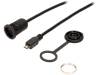 1310-1013-03 Кабель / адаптер; вилка micro USB B, гнездо USB B micro; IP65