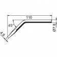 082 JD/SB Soldering tip Chisel-shaped, curved 4.8 mm