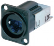 NE8FDY-C6-B Panel mount jack RJ 45 black