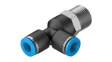 QSTL-3/8-8 Push-In T-Fitting, 55.4mm, Compressed Air, QS