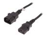 53899, Кабель; IEC C13 "мама", IEC C14 "папа"; 5м; черный; 3x1мм2; 10А, QOLTEC