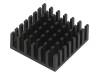 ICK BGA 27 X 27 X 10, Радиатор: штампованный; черный; L:27мм; W:27мм; H:10мм; алюминий, Fischer Elektronik