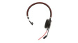 6393-823-189 USB-C Headset, Evolve 40, Mono, On-Ear, 20kHz, USB/Stereo Jack Plug 3.5 mm, Black / Red