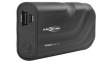 1700-0087 Powerbank 4.8 4.4Ah 2.1A 2x USB-A Socket Black