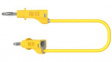 RND 350-00056 Test Lead 1m Yellow, Nickel-Plated Brass