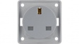 962622506 Wall Outlet INTEGRO 1x UK Type G (BS1363) Socket Flush Mount 13A 250V Grey