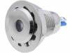 GQ12F-D/R/12, Индикат.лампа: LED; плоский; 12ВDC; Отв: O12мм; IP67; под пайку, Onpow