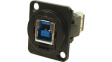 CP30206NMB Соединитель; гнездо USB A, гнездо USB B; FT; V: USB 3.0; металл