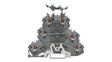 2202-3258 Terminal Block, L / L, Cage Clamp, 6 Poles, 500V, 22A, 1 ... 2.5mm², Grey