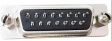 RND 205-00780 D-Sub plug, poles 15, 180deg./solder pcb tht