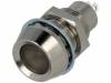 512-521-22, Индикат.лампа: LED; вогнутый; 24ВDC; Oотв: O12,7мм; IP67; латунь, Marl