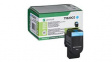 71B20C0 Toner Cartridge, 2300 Sheets, Cyan