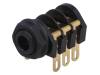 CL12207 J/SKT S2/BBB BLK, Гнездо; Jack 6,35мм; "мама"; stereo; с тройным выключателем, Cliff