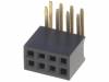 DS1065-14-2*4S8BR Гнездо; штыревое; "мама"; PIN:8; угловой 90°; 1,27мм; THT; 2x4; 1А