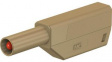 22.2658-27 Stackable Banana Plug _4mm Brown 32A 1kV Gold-Plated