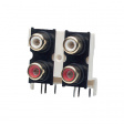 59-1-4 Cinch/phono panel socket red/white